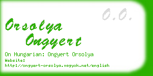 orsolya ongyert business card